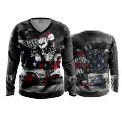 2822 WOMENS V NECK LONGSLEEVE THE-GARAGE-2