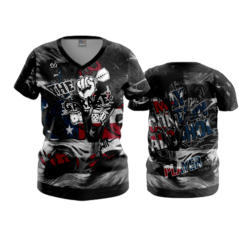 2822 WOMENS V NECK THE-GARAGE-2