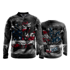 2822 UNISEX QUARTER ZIP RIBBED COLLAR LONGSLEEVE THE-GARAGE
