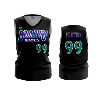 3879 WOMENS V NECK SLEEVELESS DROPPIN-BOMBS-1
