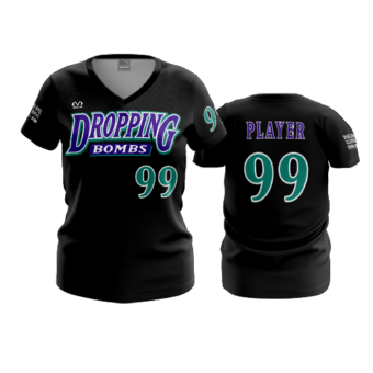 3879 WOMENS V NECK DROPPIN-BOMBS-1