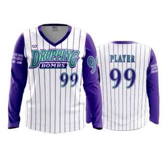 3879 WOMENS V NECK LONGSLEEVE DROPPIN-BOMBS-2