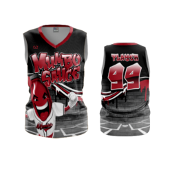 3883 WOMENS V NECK SLEEVELESS MUMBO-SAUCE-1
