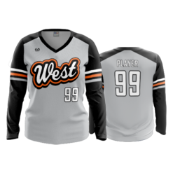 3893 WOMENS V NECK LONGSLEEVE WEST-SENATORS-1