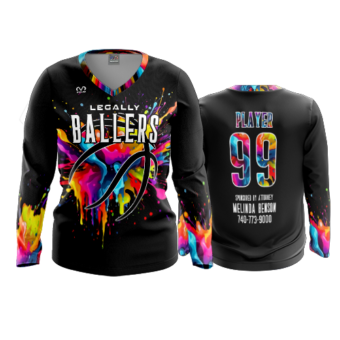 3900 WOMENS V NECK LONGSLEEVE LEGALLY-BALLERS