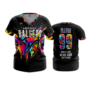 3900 WOMENS V NECK LEGALLY-BALLERS