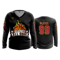 3257 WOMENS V NECK LONGSLEEVE AGAINST-ALL-ODDS