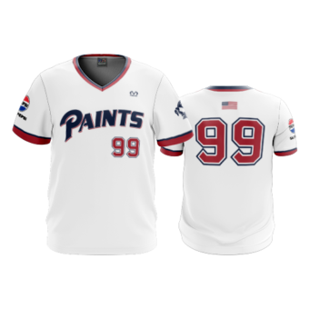 3703 MENS SPORT V NECK CHILLICOTHE-PAINTS-WHITE