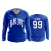 3908 WOMENS V NECK LONGSLEEVE BLUE-LIONS-BBALL