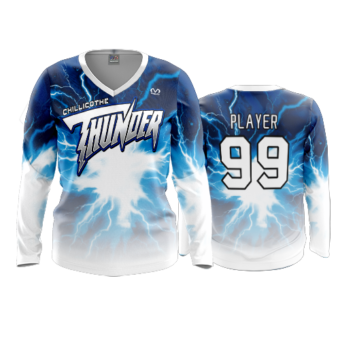 3719 WOMENS V NECK LONGSLEEVE CHILLICOTHE-THUNDER-2