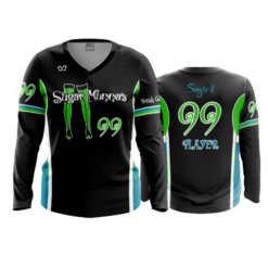 3916 WOMENS V NECK LONGSLEEVE SUGAR-MUMMAS-1