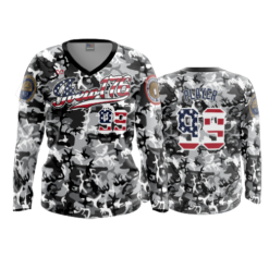 3896 WOMENS V NECK LONGSLEEVE IBEW-176-2