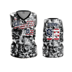 3896 WOMENS V NECK SLEEVELESS IBEW-176-2