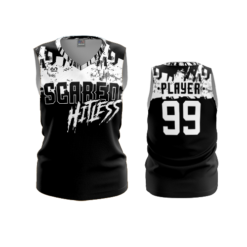 3441 WOMENS V NECK SLEEVELESS SCARED-HITLESS-1