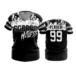 3441 WOMENS V NECK SCARED-HITLESS-1