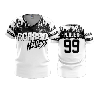 3441 WOMENS V NECK SCARED-HITLESS-2