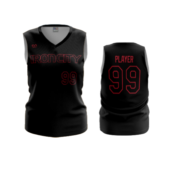 3902 WOMENS V NECK SLEEVELESS IRON-CITY-BATS-2