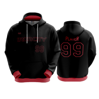 3902 UNISEX FLEECE HOODY IRON-CITY-BATS-2