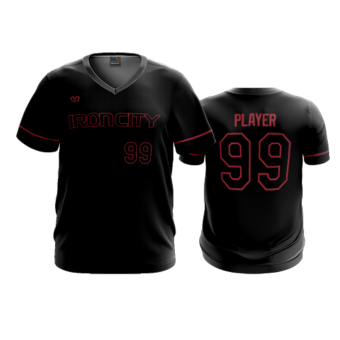 3902 MENS SPORT V NECK IRON-CITY-BATS-2
