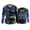 2254 WOMENS V NECK LONGSLEEVE ROYALS-1