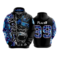 2254 UNISEX FLEECE HOODY ROYALS-1