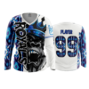 2254 WOMENS V NECK LONGSLEEVE ROYALS-2