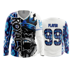 2254 WOMENS V NECK LONGSLEEVE ROYALS-2
