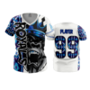 2254 WOMENS V NECK ROYALS-2