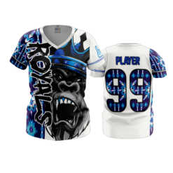 2254 WOMENS V NECK ROYALS-2
