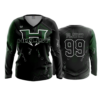3814 WOMENS V NECK LONGSLEEVE HITLIST-BLACK-GREEN-1