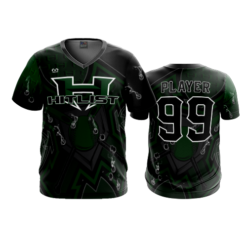 3814 MENS SPORT V NECK HITLIST-BLACK-GREEN-1