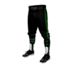 3814 MENS BASEBALL KNICKER PANT HITLIST-BLACK-GREEN-1