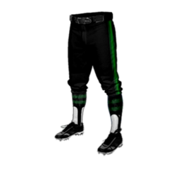 3814 MENS BASEBALL KNICKER PANT HITLIST-BLACK-GREEN-1