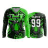 3814 WOMENS V NECK LONGSLEEVE HITLIST-BLACK-GREEN-2
