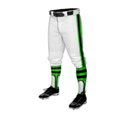 3814 MENS BASEBALL KNICKER PANT HITLIST-BLACK-GREEN-2