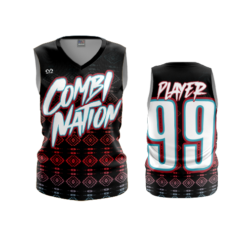 2194 WOMENS V NECK SLEEVELESS COMBO-NATION-1
