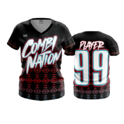 2194 WOMENS V NECK COMBO-NATION-1