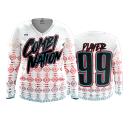 2194 WOMENS V NECK LONGSLEEVE COMBO-NATION-2