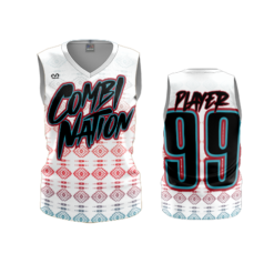 2194 WOMENS V NECK SLEEVELESS COMBO-NATION-2