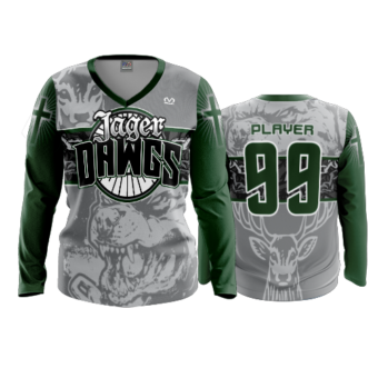 1945 WOMENS V NECK LONGSLEEVE JAGER-DAWGS-2