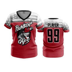 3095 WOMENS V NECK POUNDIN-GAPS-1