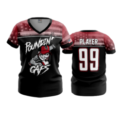 3095 WOMENS V NECK POUNDIN-GAPS-2