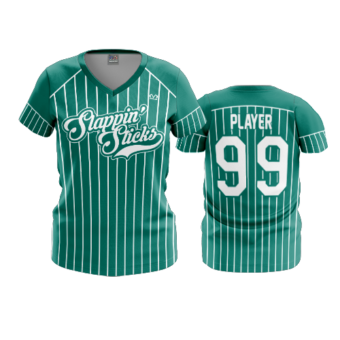 3853 WOMENS V NECK SLAPPIN-STICKS-1