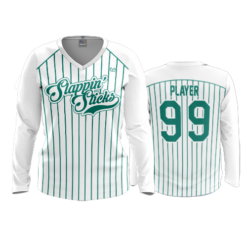 3853 WOMENS V NECK LONGSLEEVE SLAPPIN-STICKS-2