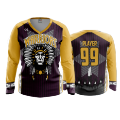 3915 WOMENS V NECK LONGSLEEVE WARRIORS-1
