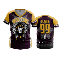 3915 WOMENS V NECK WARRIORS-1