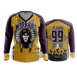 3915 WOMENS V NECK LONGSLEEVE WARRIORS-2