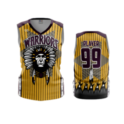 3915 WOMENS V NECK SLEEVELESS WARRIORS-2