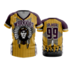 3915 WOMENS V NECK WARRIORS-2