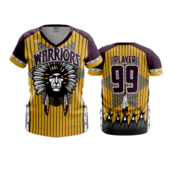 3915 WOMENS V NECK WARRIORS-2